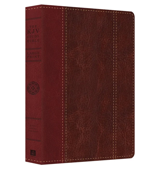 KJV STUDY BIBLE LARGE PRINT BROWN/BURGUNDY