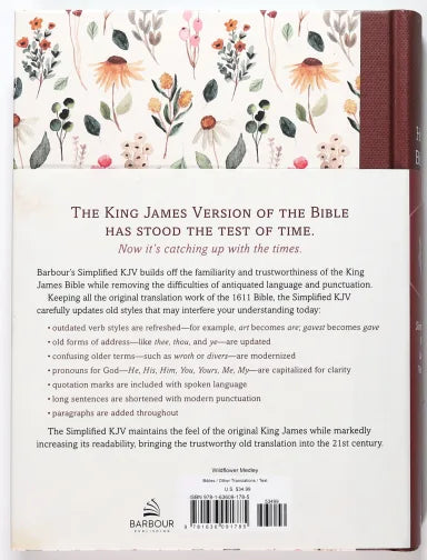 B SIMPLIFIED KJV BIBLE WILDFLOWER MEDLEY