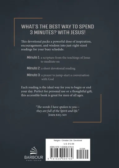 3 MINUTES WITH JESUS: 180 DEVOTIONS FOR MEN (3 MINUTE DEVOTIONS SERIES)
