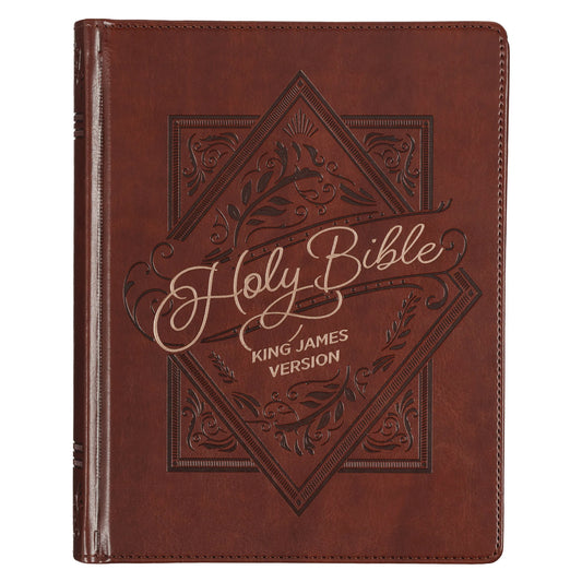 B KJV NOTE-TAKING BIBLE  BROWN/GOLD FOIL (BLACK LETTER EDITION)