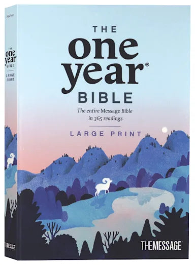 THE MESSAGE MSG ONE YEAR BIBLE LARGE PRINT THINLINE EDITION
