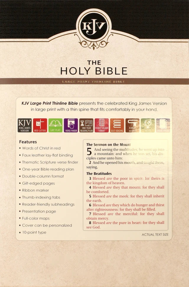 B KJV LARGE PRINT THINLINE BIBLE PURPLE FLORAL THUMB INDEX (RED LETTER EDITION)