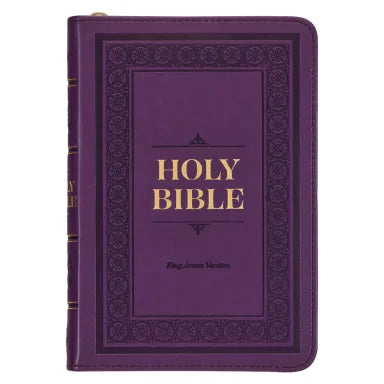 KJV COMPACT BIBLE WITH ZIPPER PURPLE (RED LETTER EDITION)
