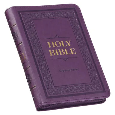 KJV COMPACT BIBLE WITH ZIPPER PURPLE (RED LETTER EDITION)