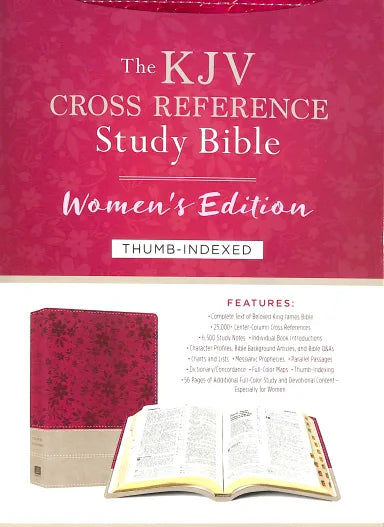 B KJV CROSS REFERENCE STUDY INDEXED BIBLE WOMEN'S EDITION FLORAL BERRY