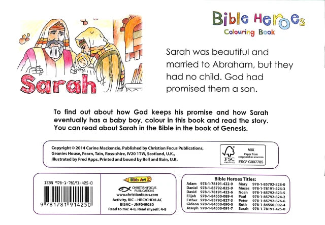Sarah (Bible Heroes Coloring Book Series)