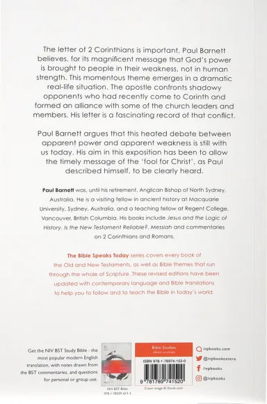 THE MESSAGE OF 2 CORINTHIANS (2020) (BIBLE SPEAKS TODAY SERIES)