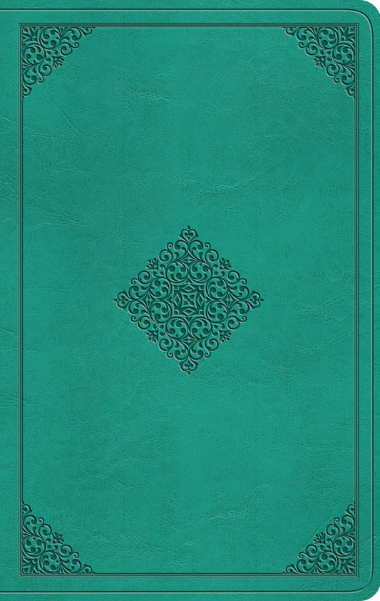 ESV VALUE THINLINE BIBLE TRUTONE TEAL ORNAMENT DESIGN