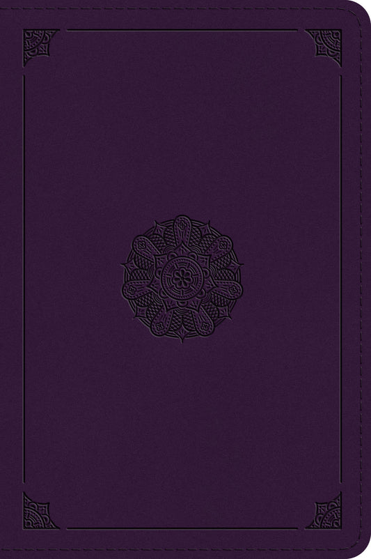 B ESV LARGE PRINT BIBLE LAVENDER EMBLEM DESIGN (BLACK LETTER EDITION)