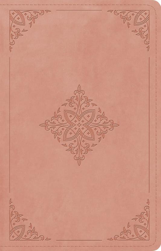 B ESV LARGE PRINT THINLINE REFERENCE BIBLE BLUSH ROSE FLEUR-DE-LIS DESIGN (RED LETTER EDITION)