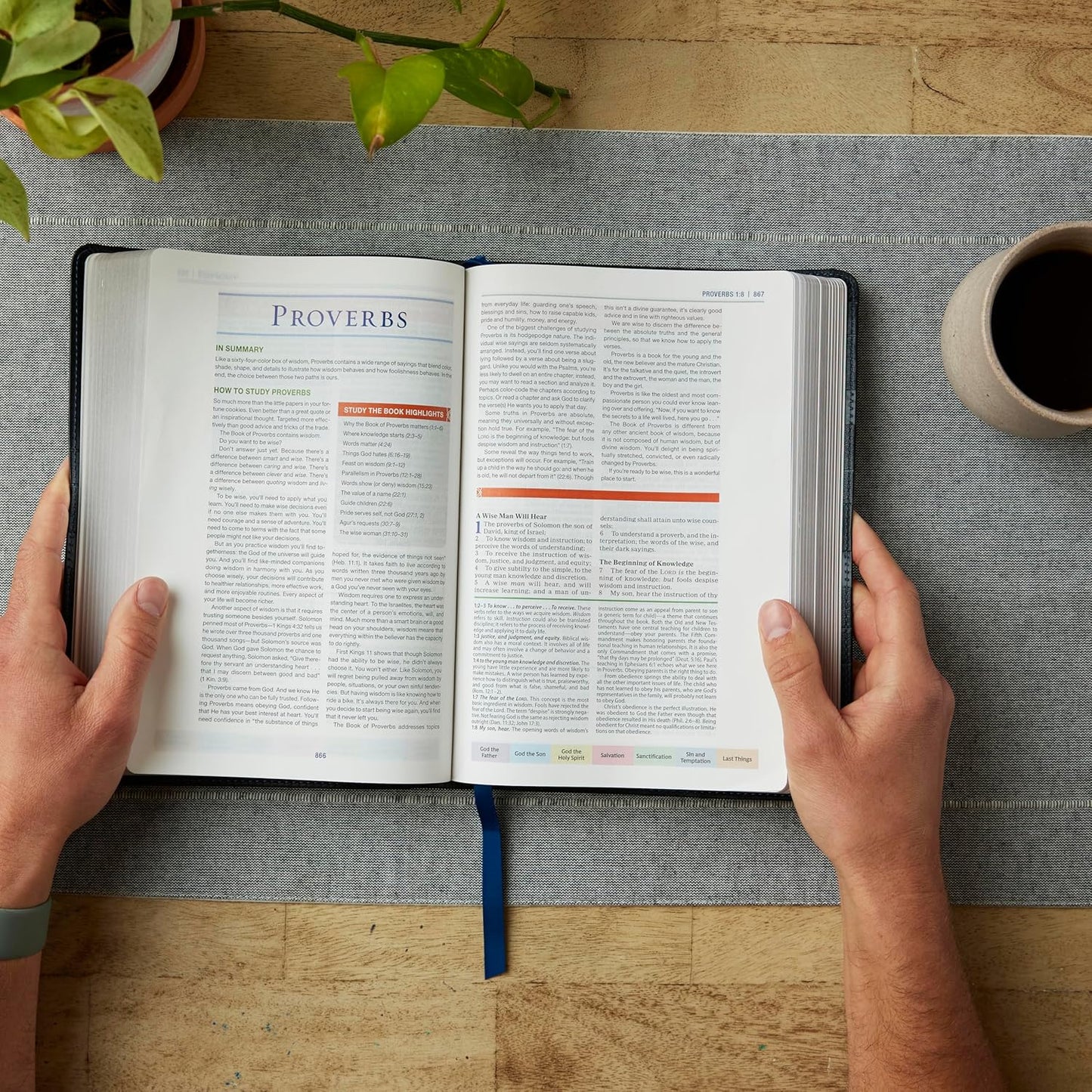B KJV COLOR CODE STUDY BIBLE  BLACK (RED LETTER EDITION)