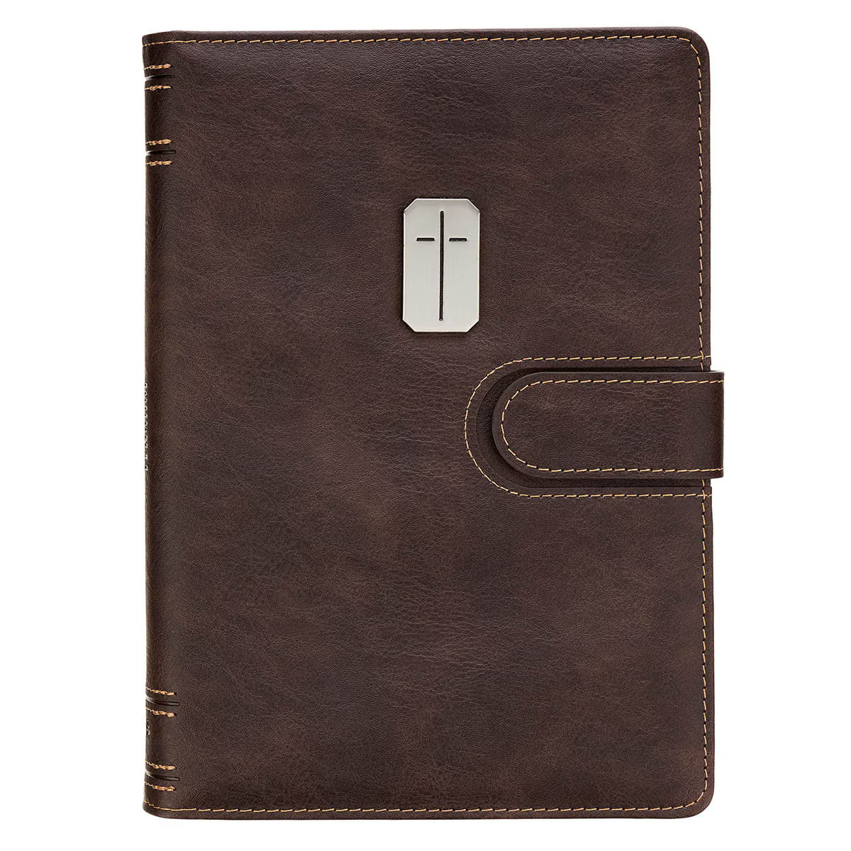 JOURNAL COVER WITH LINED INSERT AND MAGNETIC CLOSURE  BLACK (MAN OF GOD BROWN TRAILHEAD COLLECTION)
