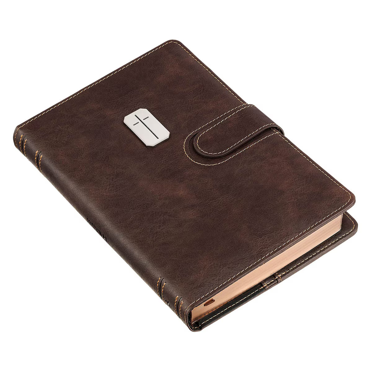 JOURNAL COVER WITH LINED INSERT AND MAGNETIC CLOSURE  BLACK (MAN OF GOD BROWN TRAILHEAD COLLECTION)