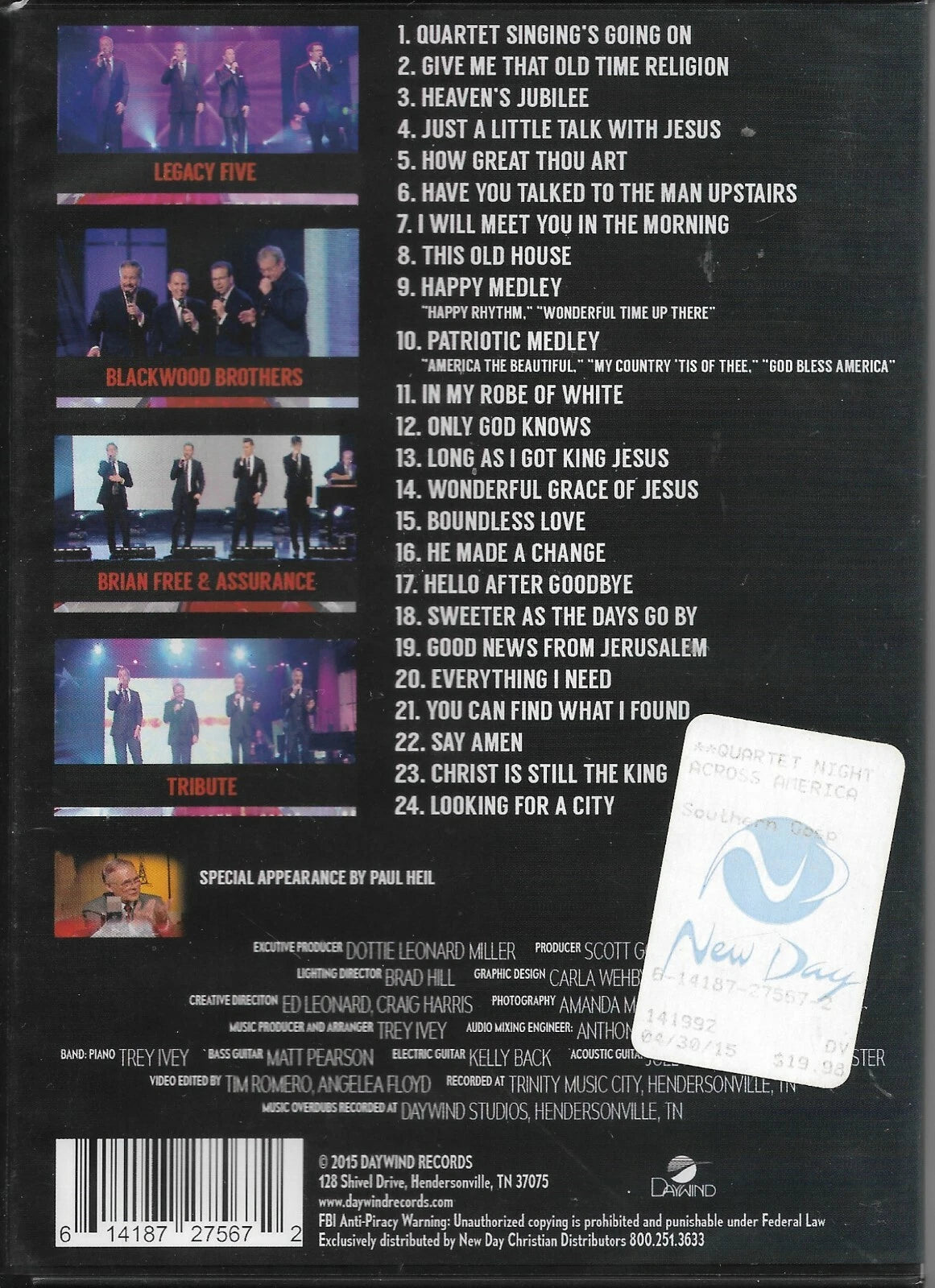 QUARTET NIGHT ACROSS AMERICA CD & DVD