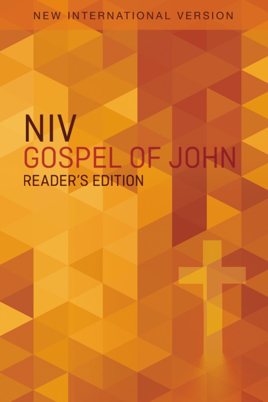 B NIV POCKET GOSPEL OF JOHN READER'S EDITION ORANGE CROSS (BLACK LETTER)