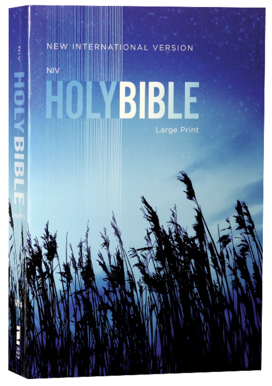 B NIV OUTREACH BIBLE LARGE PRINT BLUE WHEAT (BLACK LETTER EDITION)