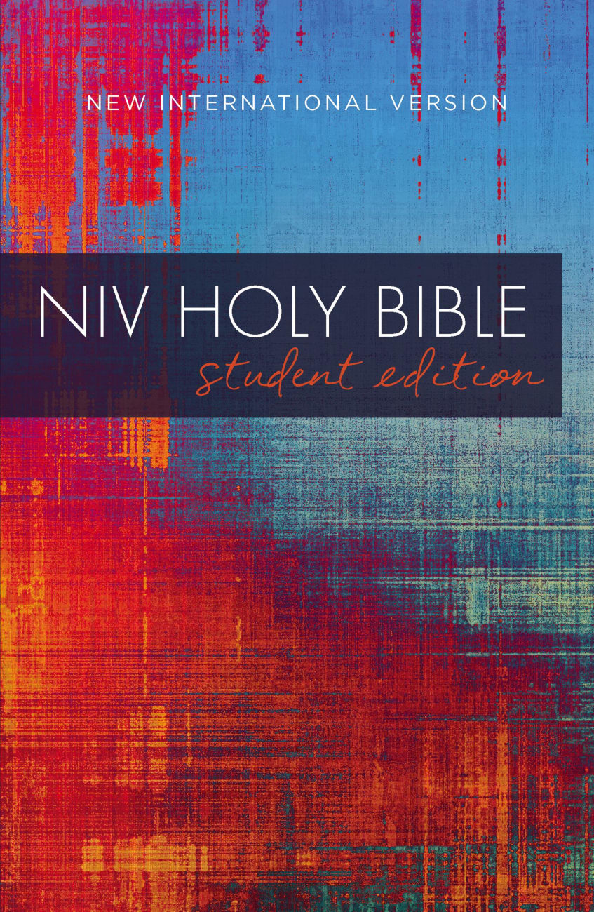 B NIV STUDENT OUTREACH BIBLE RED BLUE GRAPHIC