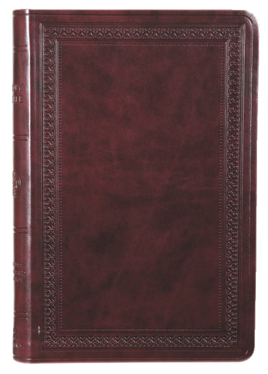 B ESV LARGE PRINT VALUE THINLINE BIBLE MAHOGANY BORDER (BLACK LETTER EDITION)